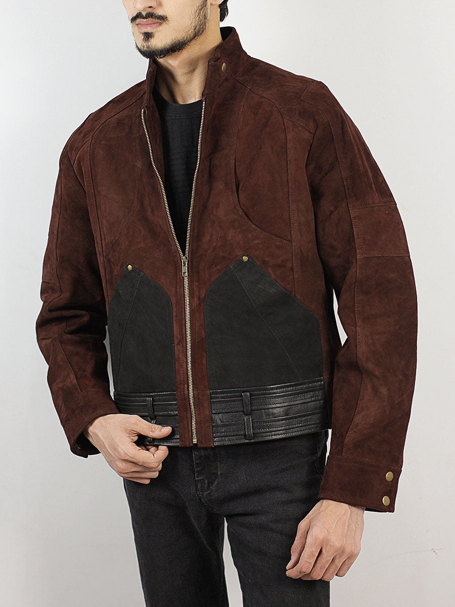 Brown Suede Leather Jacket
