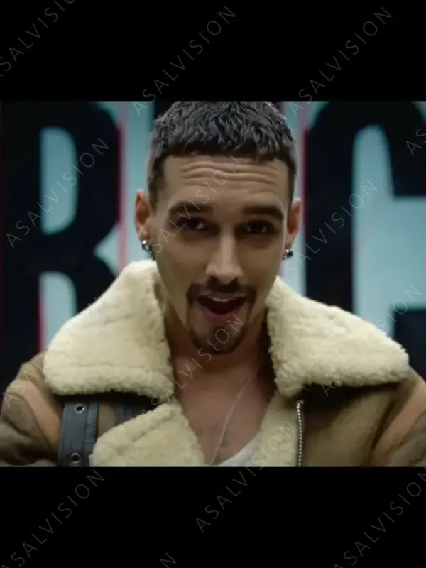 Bruce Berlin 2023 Joel Sanchez Brown Shearling Leather Jacket