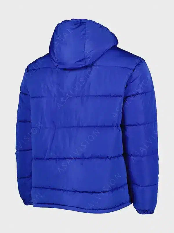 Buffalo Bills Blue Sherpa Lining Hooded Puffer Jacket