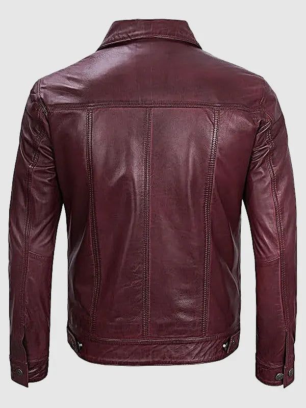 Burgundy Leather Jacket