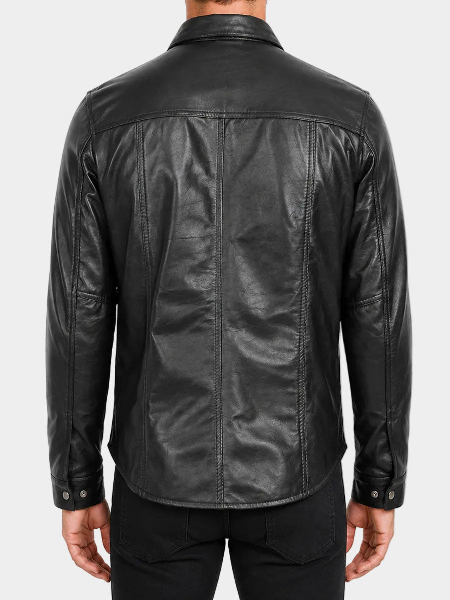 Buttoned Leather Shirt