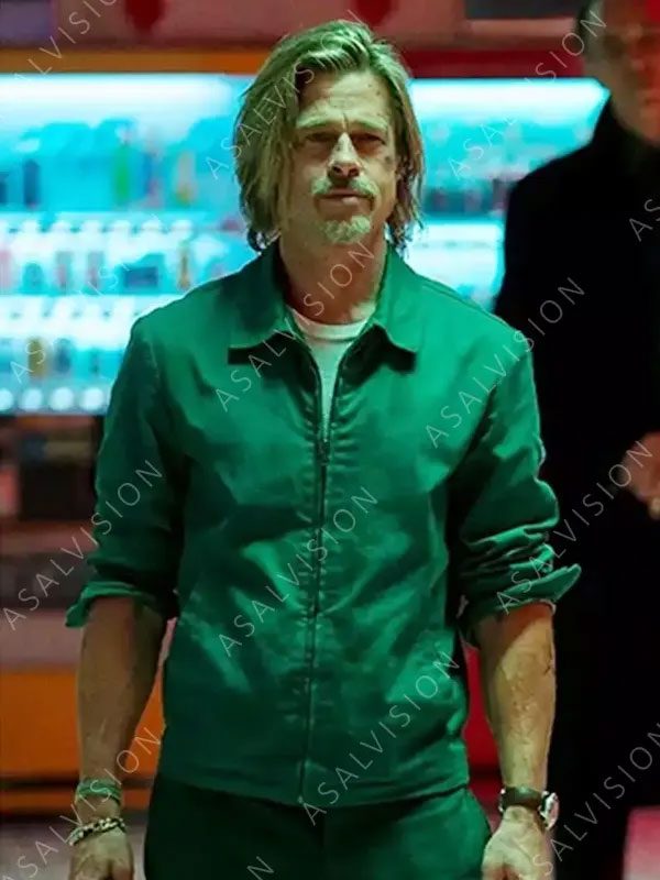 Buy Bullet Train Brad Pitt Green Jacket
