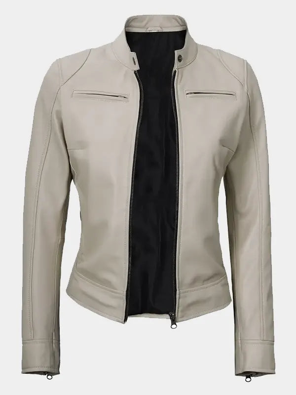Cafe Racer Leather Jacket Women