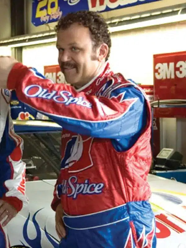 Cal Naughton Jr Old Spice Racing Nascar Leather Jacket
