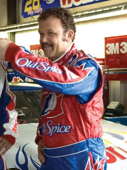 Cal Naughton Jr Old Spice Racing Nascar Leather Jacket