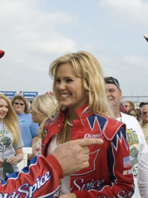 Cal Naughton Jr Talladega Nights Old Spice Racing Leather Jacket