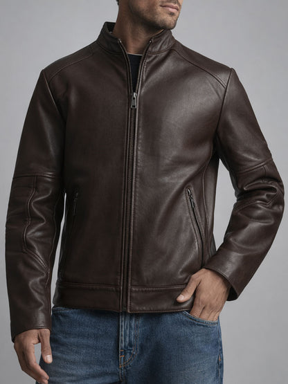 Caldrex Brown Leather Jacket