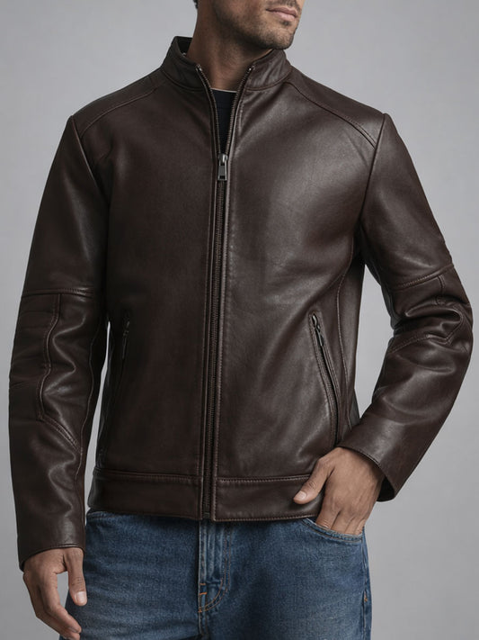 Caldrex Brown Leather Jacket