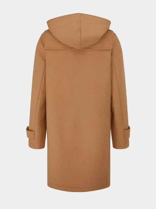 Camel Wool Duffle Coat For Women