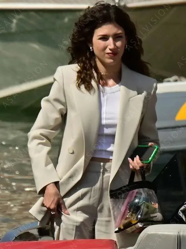 Camila Lift 2024 Úrsula Corberó White Wool Blazer
