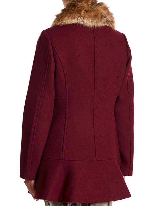 Camila Mendes TV Series Riverdale Veronica Lodge Fur Collar Coat