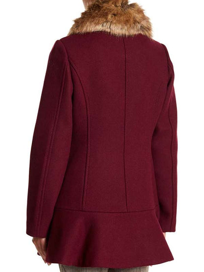 Camila Mendes TV Series Riverdale Veronica Lodge Fur Collar Coat