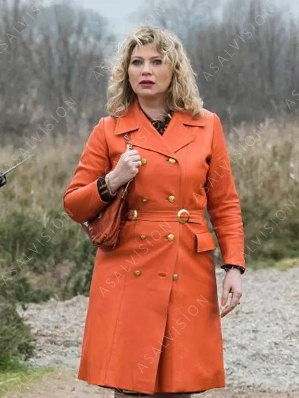 Candice Renoi Cécile Bois Trench Leather Coat