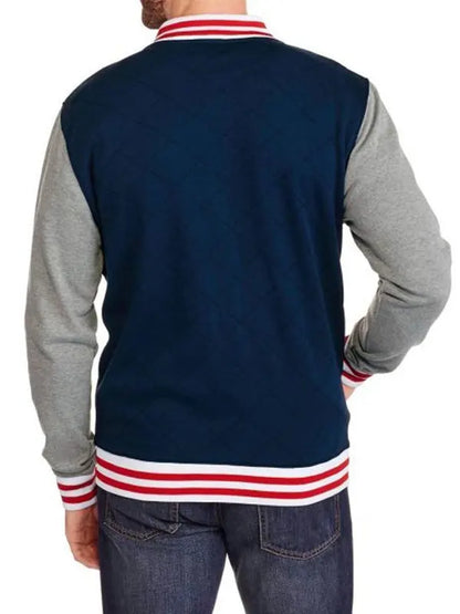 Captain America Blue Varsity Letterman Jacket