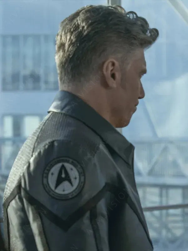 Captain Pike Star Trek Strange New Worlds Leather Black Jacket