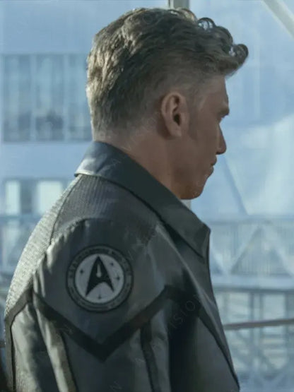 Captain Pike Star Trek Strange New Worlds Leather Black Jacket