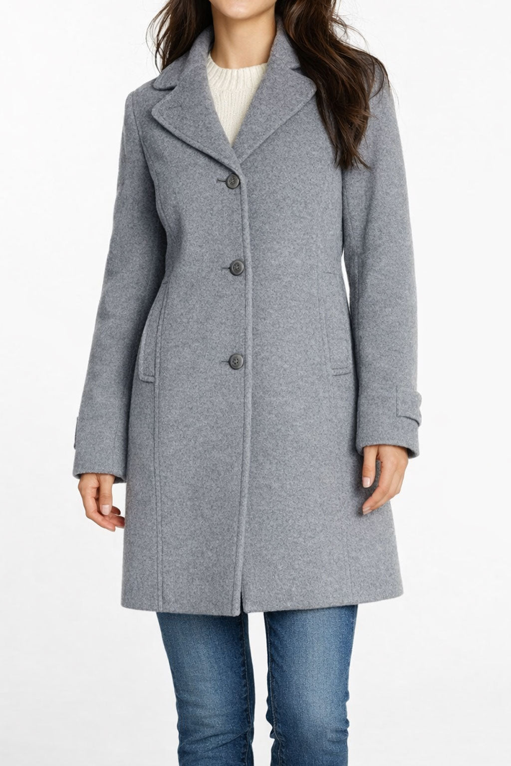 Carys Grey Wool Coat