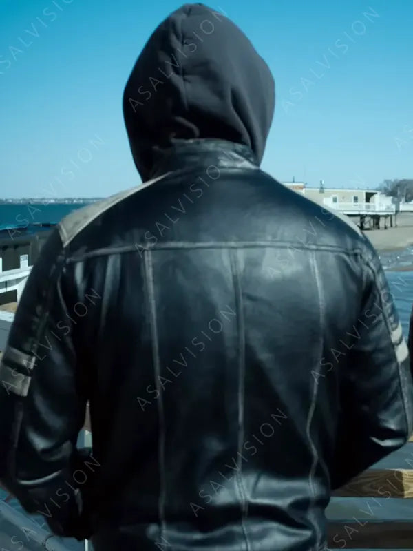 Casey Affleck Movie The Instigators 2024 Cobby Black And White Jacket