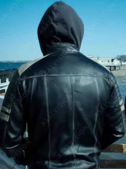 Casey Affleck Movie The Instigators 2024 Cobby Black And White Jacket