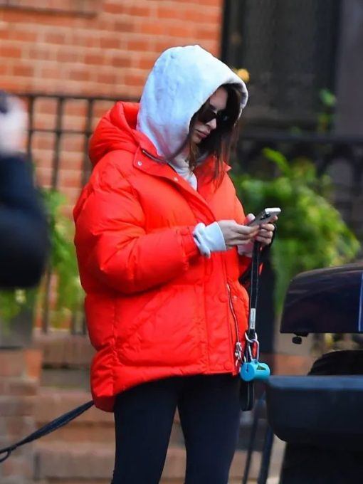Celebrity Emily Ratajkowski Red Jacket