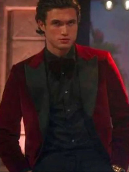 Charles Melton TV Series Riverdale Reggie Mantle Maroon Blazer