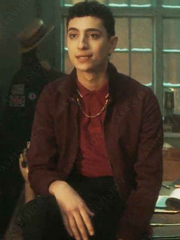 Charles Rowland TV Series Dead Boy Detectives Jayden Revri Maroon Jacket