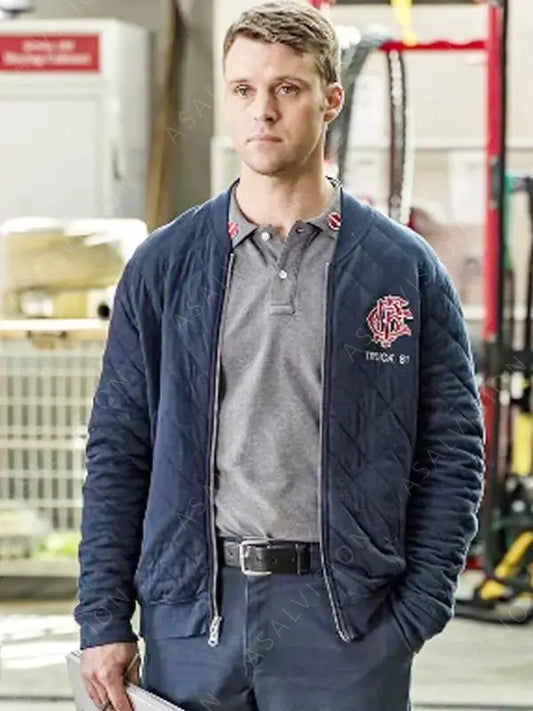 Chicago Fire Matthew Casey Quilted Jacket