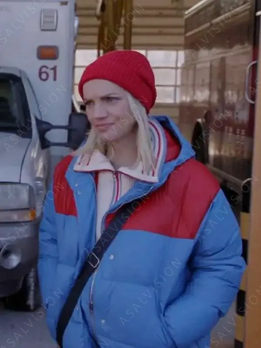 Chicago Fire Season 10 Sylvie Brett Puffer Hooded Jacket