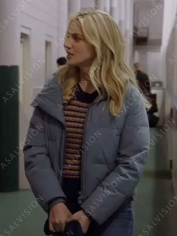 Chicago Fire Season 12 Sylvie Brett Grey Puffer Jacket