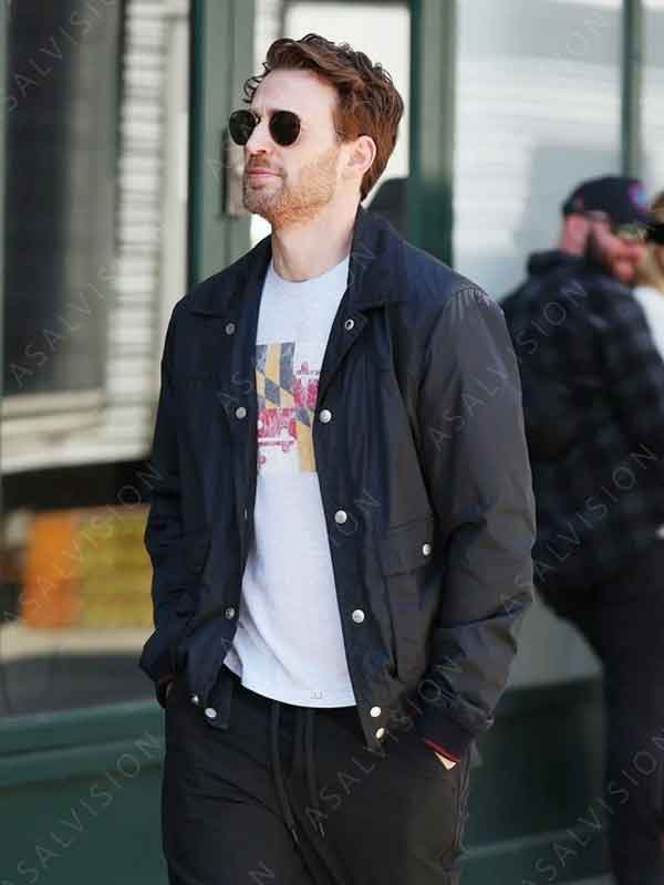 Chris Evans Movie Materialists 2024 Cotton Jacket