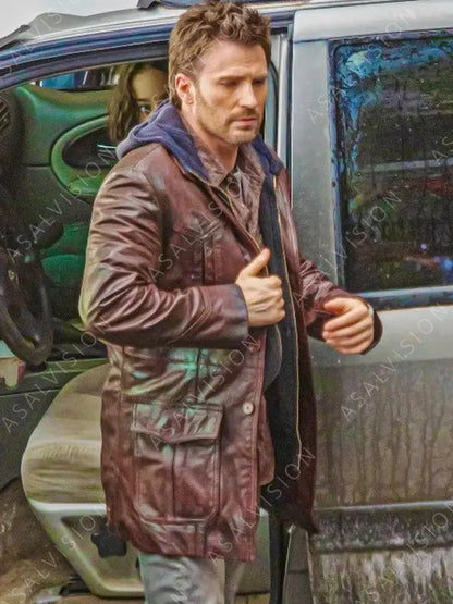 Chris Evans Red One Jack O’Malley Brown Vintage Jacket