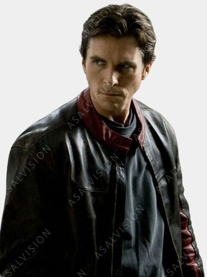 Christian Bale Dark Knight Leather Biker Jacket