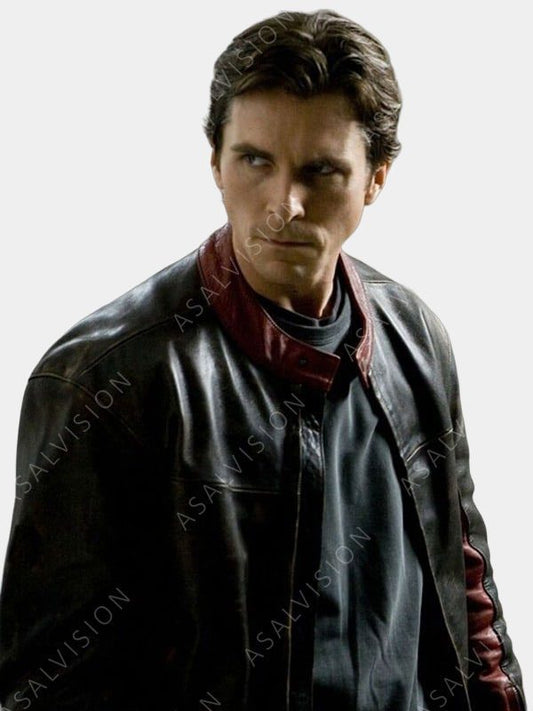 Christian Bale Dark Knight Leather Biker Jacket