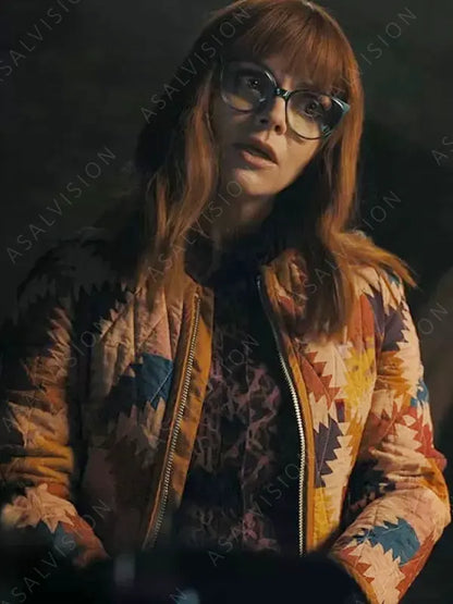 Christina Ricci Quilted Multicolor Printed Jacket