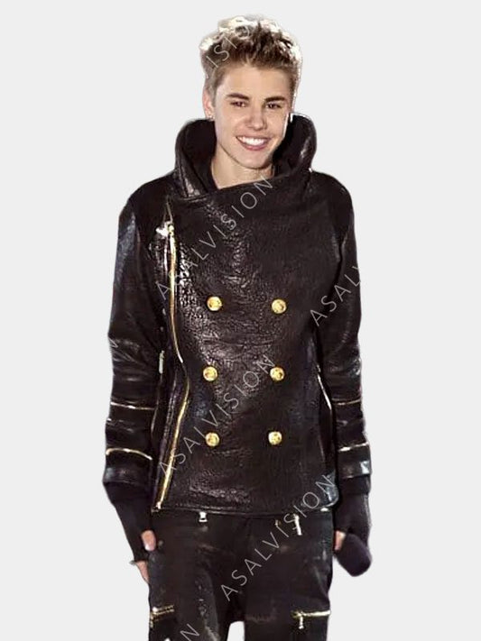 Christmas Concert Justin Bieber Black Jacket