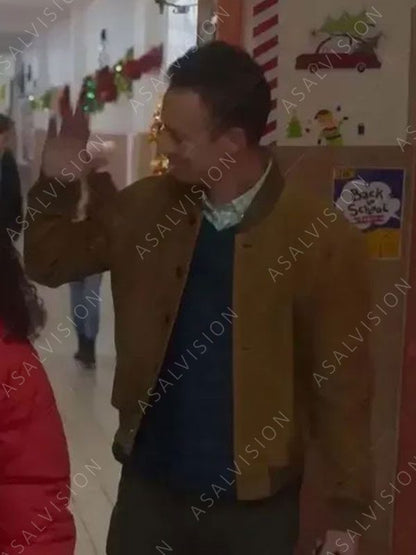 Christmas with You Brown Suede Leather Jacket