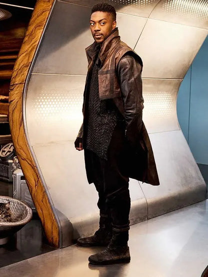 Cleveland Booker Star Trek Discovery S03 David Ajala Leather Coat