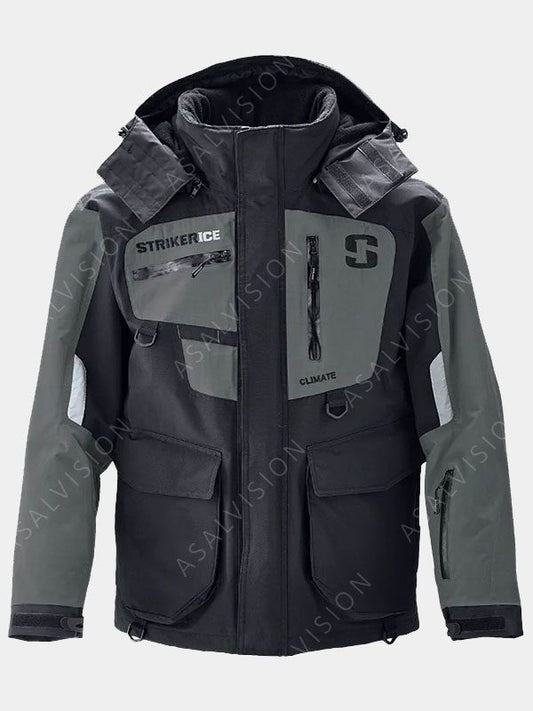 Climate Black and Grey Cotton Jacket