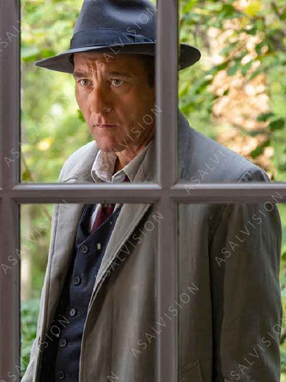 Clive Owen TV series Monsieur Spade 2024 Sam Spade Grey Trench Coat