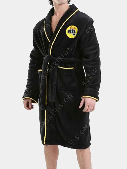 Cobra Kai Karate Kid Black And Yellow Bathrobe