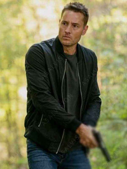 Colter Shaw TV Series Tracker 2024 Justin Hartley Black Bomber Jacket