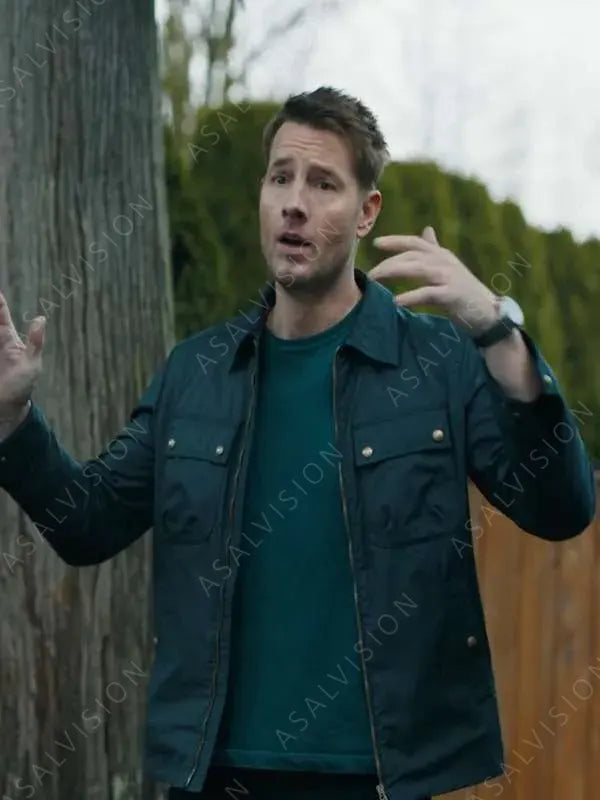 Colter Shaw TV Series Tracker 2024 Justin Hartley Black Cotton Jacket