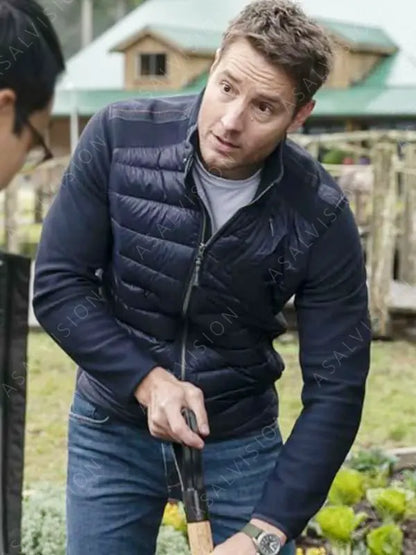 Colter Shaw Tracker Season 1 Justin Hartley Black Puffer Jacket