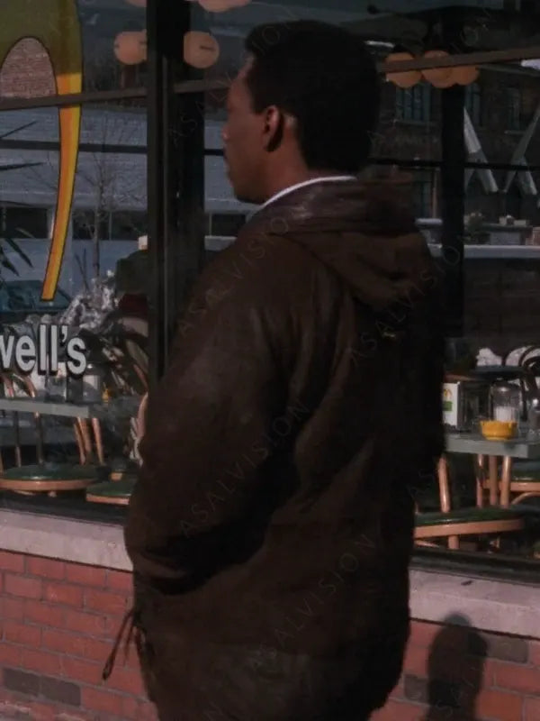 Coming to America Eddie Murphy Brown Leather Jacket With Hood