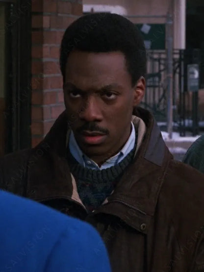 Coming to America Eddie Murphy Leather Brown Jacket
