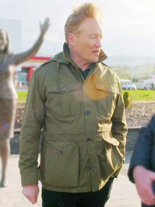 Conan O’Brien TV Series Conan O’Brien Must Go 2024 Green Cotton Jacket