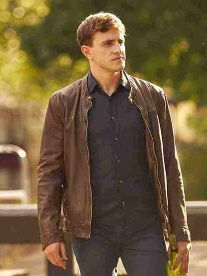 Connell TV Series Normal People 2020 Paul Mescal Brown Leather Jacket