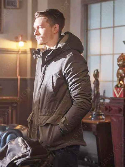 Connor Storrie Movie April X 2024 Baxter Grey Sherpa Hooded Jacket