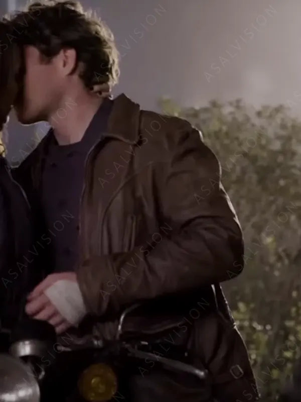 Corey Cunningham Halloween Ends Rohan Leather Brown Jacket