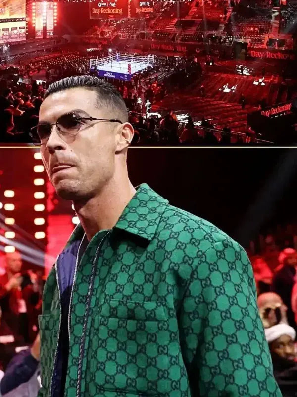 Cristiano Ronaldo CR7 Green Wool Jacket